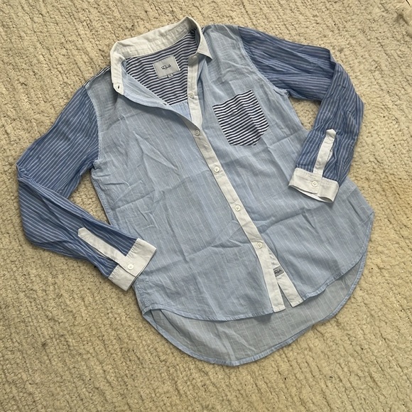 NWOT Rails Emory Moxed Striped Shirt Sz. S - Picture 3 of 5